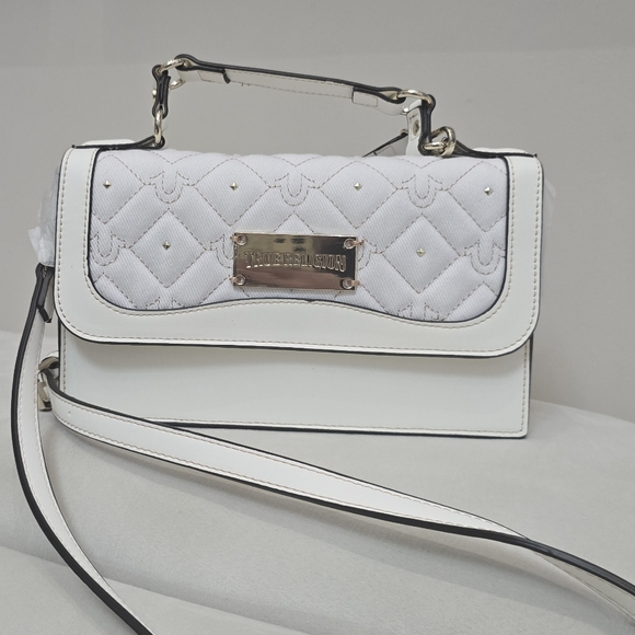 True Religion Handbags - True Religion White Quilted Crossbody Bag